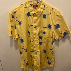 ❗️LAST CHANCE- Arizona Yellow and Blue Hawaiian Men's Button-down❗️